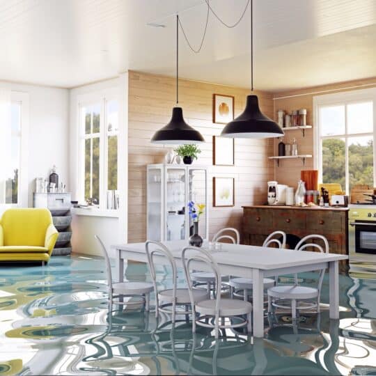 flooded kitchen